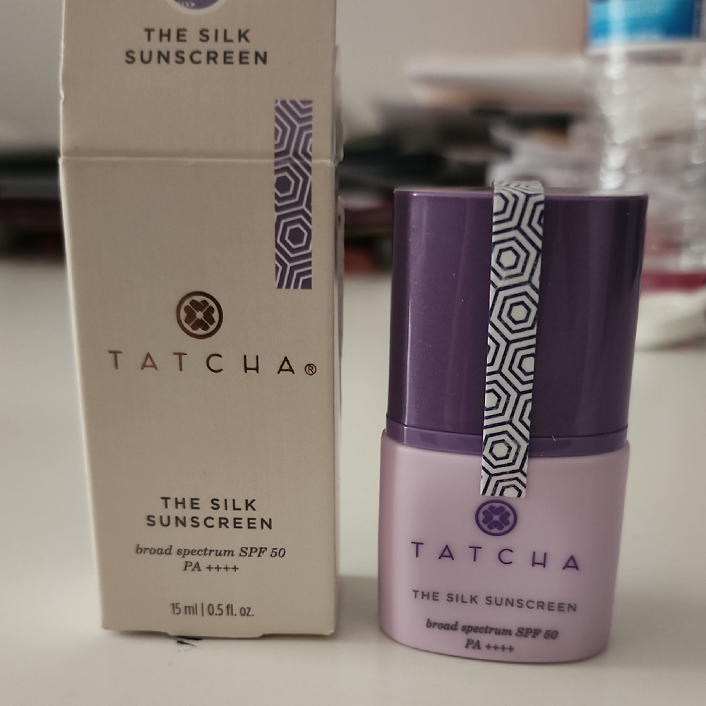 Tatcha The silk sunscreen travel size 15ml New in box spf 50 broad spectrum